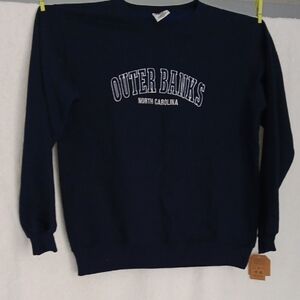 North Carolina Outer Banks Crewneck Sweater - Navy  Sz Large